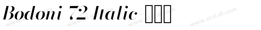 Bodoni 72 Italic字体转换 Bodoni 72 Italic字体转换